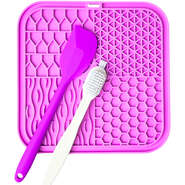 Brinquedo Interativo Tapete de Lamber Kit Fuzzie Roxo para Cães e Gatos - Tam. Único