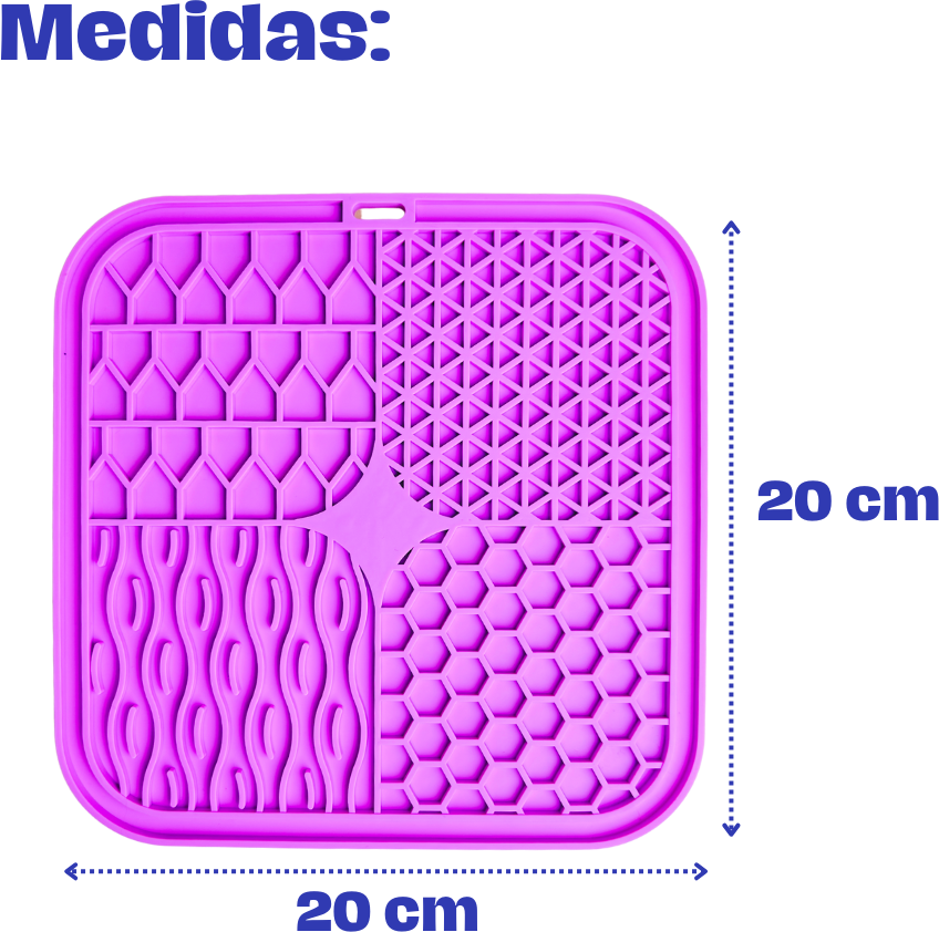 Brinquedo Interativo Tapete de Lamber Kit Fuzzie Roxo para Cães e Gatos - Tam. Único