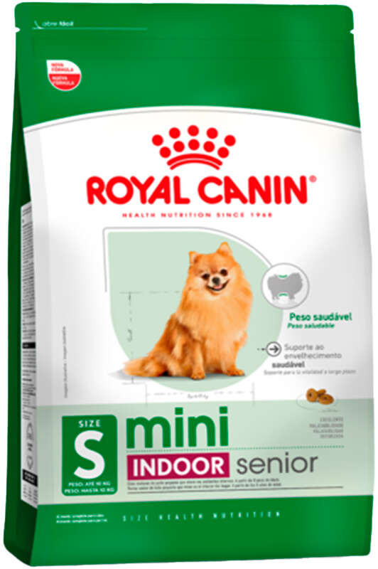 Ração Seca Royal Canin Mini Indoor Senior para Cães Idosos de Porte Pequeno - 2,5Kg