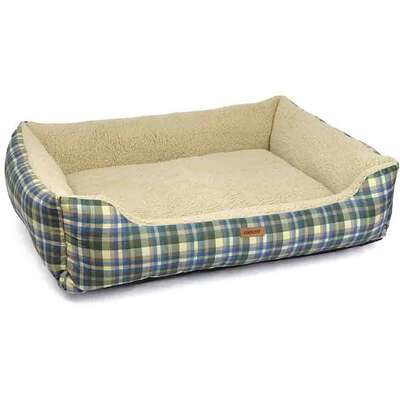 Cama Retangular Xadrez Escócia Meau com Zíper