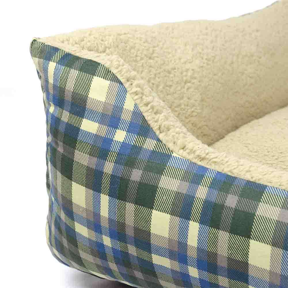 Cama Retangular Xadrez Escócia Meau com zíper - Tam. M