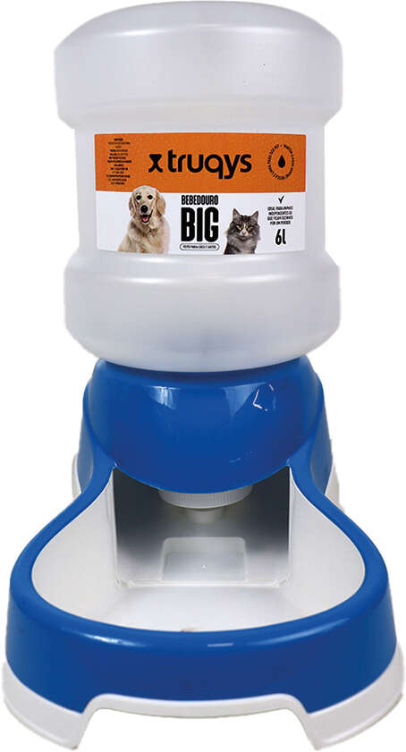 Bebedouro Automático Truqys Pets Azul com Galão - 6 Litros