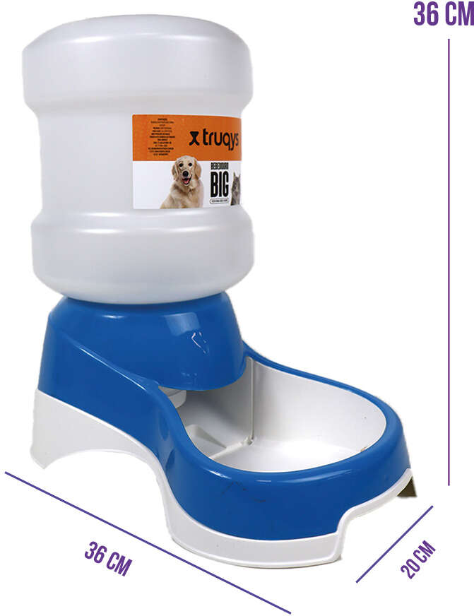 Bebedouro Automático Truqys Pets Azul com Galão - 6 Litros