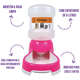 Bebedouro Automático Truqys Pets Rosa com Galão