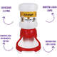 Bebedouro Automático Truqys Pets Vermelho com Galão”
