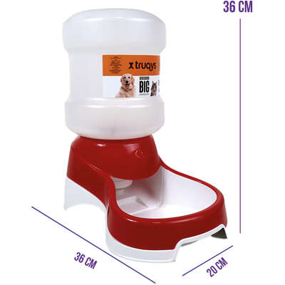 Bebedouro Automático Truqys Pets Vermelho com Galão”