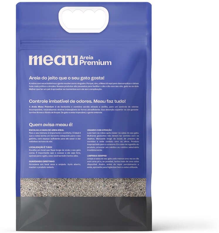 Areia Higiênica Meau Premium para Gatos - 4Kg