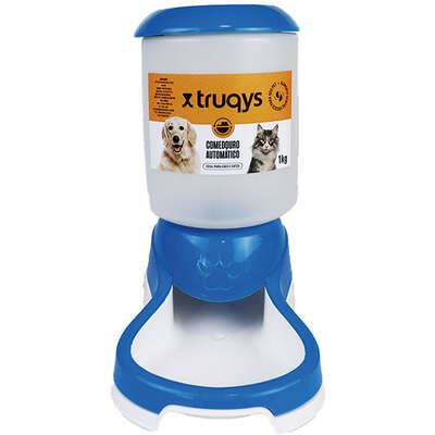Comedouro Automático Truqys Pets Azul com Galão