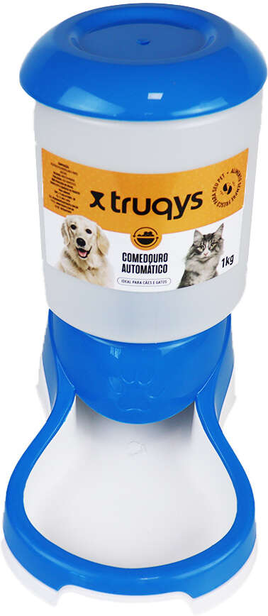 Comedouro Automático Truqys Pets Azul com Galão - 1Kg
