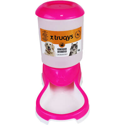 Comedouro Automático Truqys Pets Rosa com Galão”