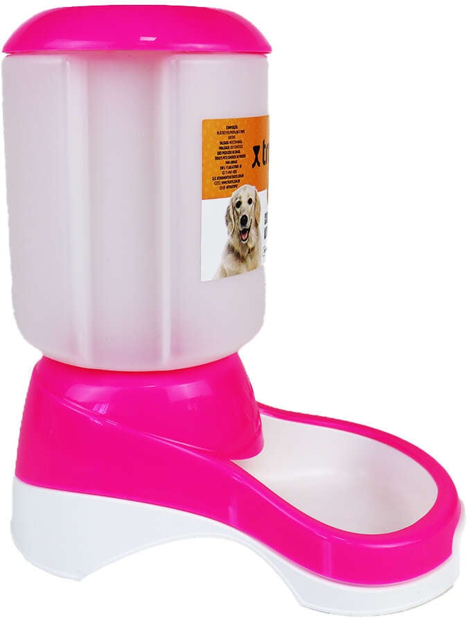 Comedouro Automático Truqys Pets Rosa com Galão - 1Kg