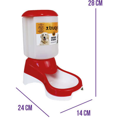 Comedouro Automático Truqys Pets Vermelho com Galão”