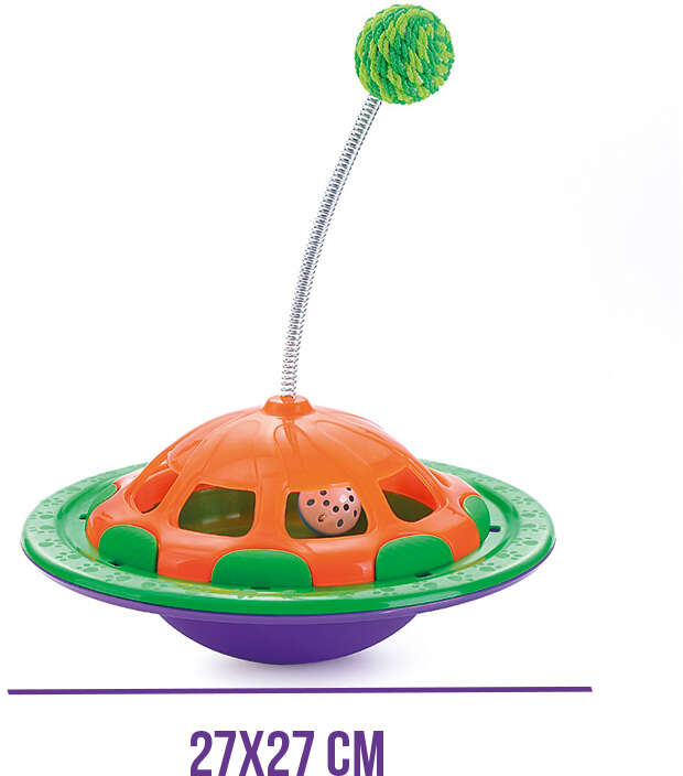 Brinquedo Truqys Pets Nav Cat - Verde com Laranja - Tam. Único