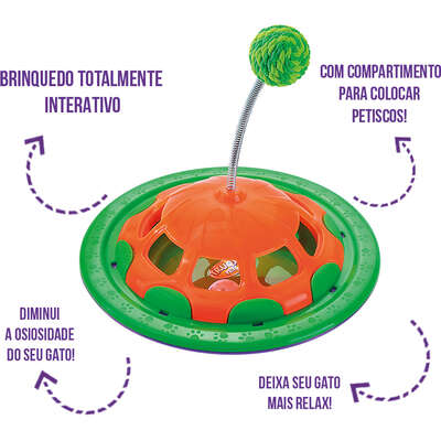 Brinquedo Truqys Pets Nav Cat Verde com Laranja