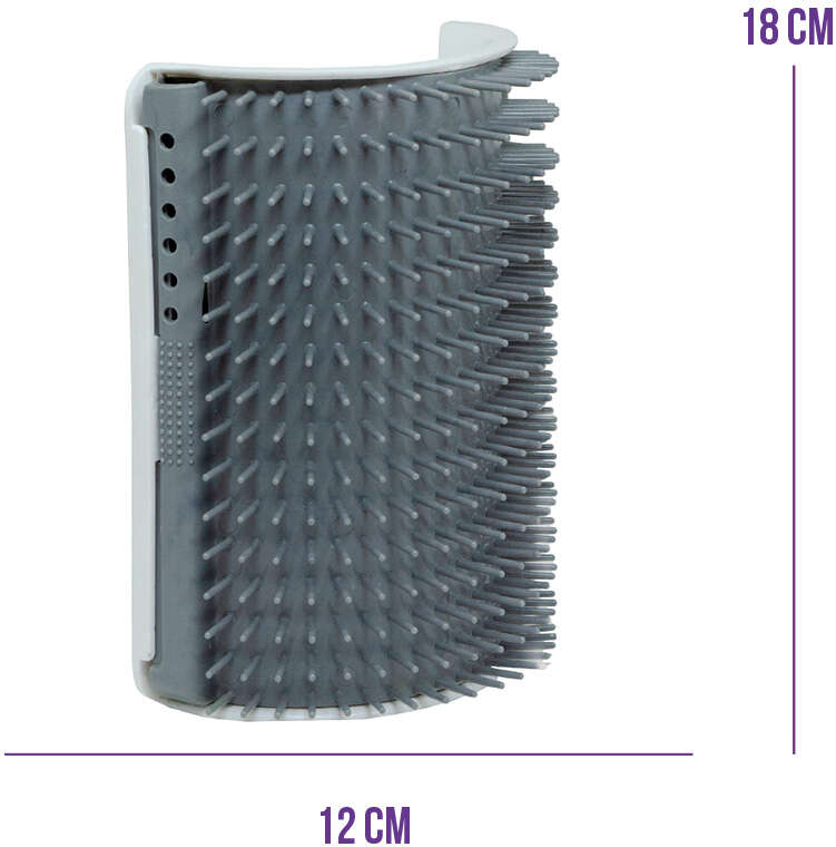 Escova Massageadora Truqys Pet Coçadinha - Cinza