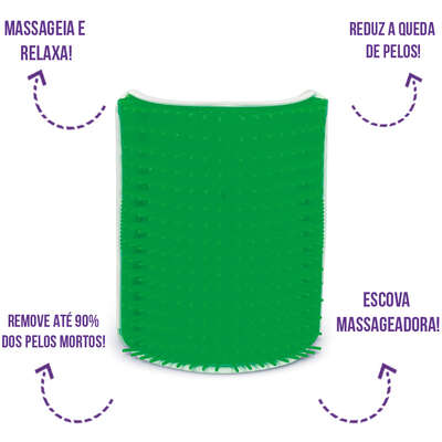 Escova Massageadora Truqys Pet Coçadinha Verde-Limão”