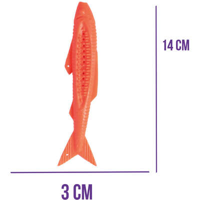 Brinquedo Dental Fish Laranja para Cães e Gatos