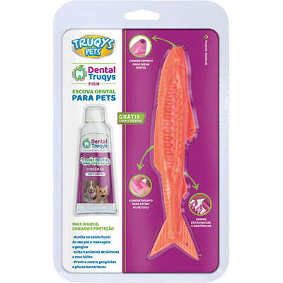 Brinquedo Dental Fish Laranja para Cães e Gatos