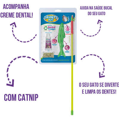 Brinquedo Varinha Dental Verde para Gatos