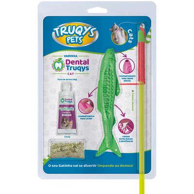 Brinquedo Varinha Dental Verde para Gatos