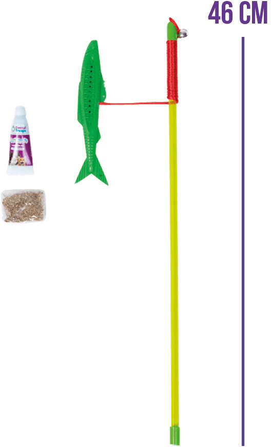Brinquedo Varinha Dental Verde para Gatos - Tam. Único