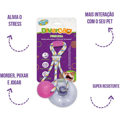 Brinquedo Push Ball Divercão Rosa