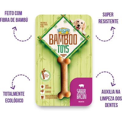 Brinquedo Osso de Bamboo I Natural