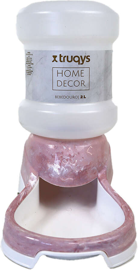 Bebedouro Automático Truqys Pet com Galão Rosé para Cães e Gatos - 2 Litros