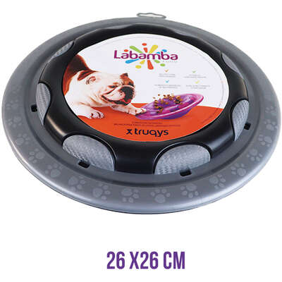 Comedouro Interativo Truqys Pet Labamba Food Eco Prata para Cães”