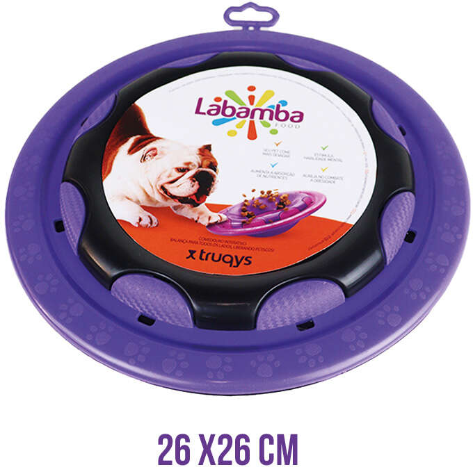 Comedouro Interativo Truqys Pet Labamba Food Eco Lilás para Cães - Tam. Único