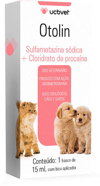 Solução Otológica UCBVET Otolin para Cães e Gatos - 15 mL