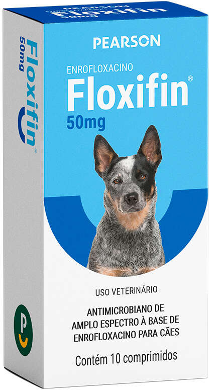 Antimicrobriano Pearson Floxifin 50 mg para Cães - 10 Comprimidos