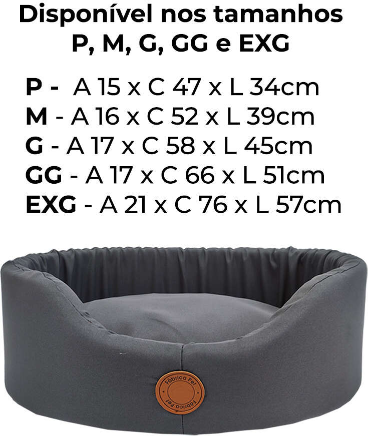 Cama Fábrica Pet Europa London Cinza - Tam. M