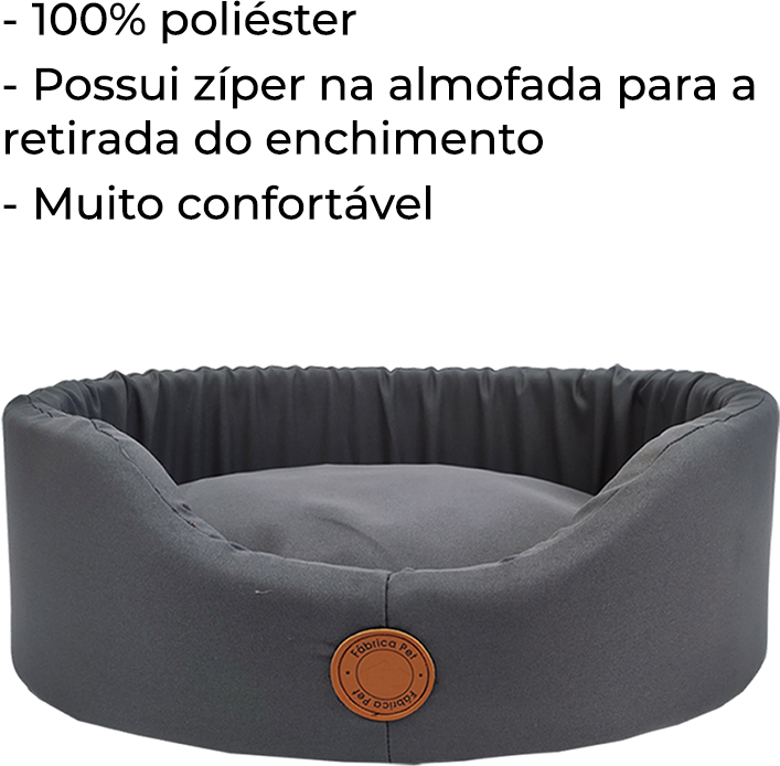 Cama Fábrica Pet Europa London Cinza - Tam. M