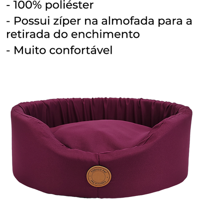 Cama Fábrica Pet Europa London Vinho