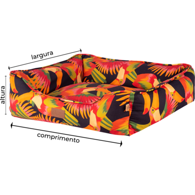 Cama Fábrica Pet Meu Brasil Tucano Vermelho