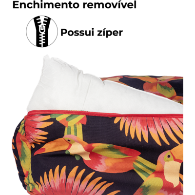 Cama Fábrica Pet Meu Brasil Tucano Vermelho