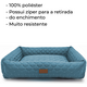 Cama Retangular Fábrica Pet Matelasse Azu