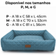 Cama Retangular Fábrica Pet Matelasse Azu
