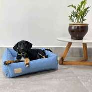 Cama Retangular Fábrica Pet Matelasse Azul - Tam. M