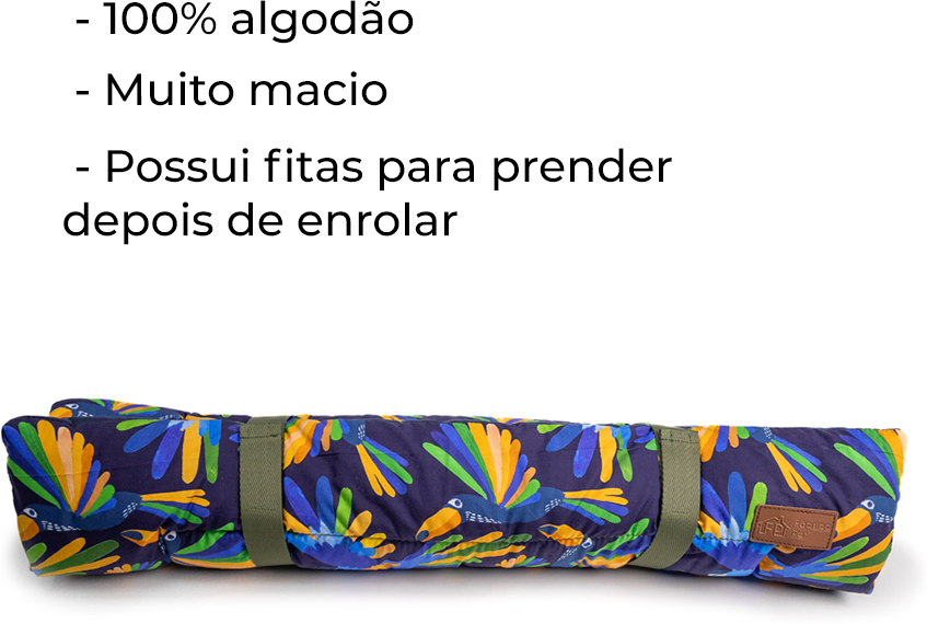 Colchonete Fábrica Pet Meu Brasil Arara Azul - Tam. Único