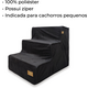 Escada Fabrica Pet Suede Preto com Cinza