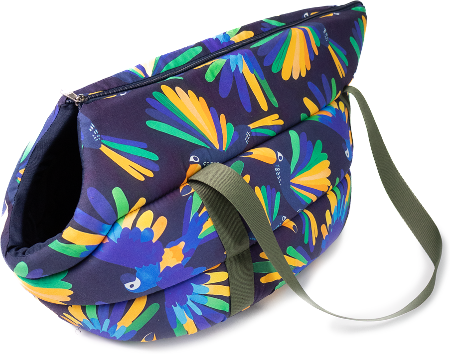 Bolsa Fábrica Pet Meu Brasil Arara Azul - Tam. G