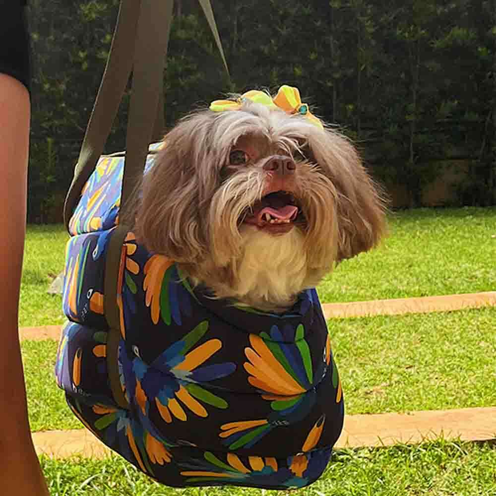 Bolsa Fábrica Pet Meu Brasil Arara Azul - Tam. G
