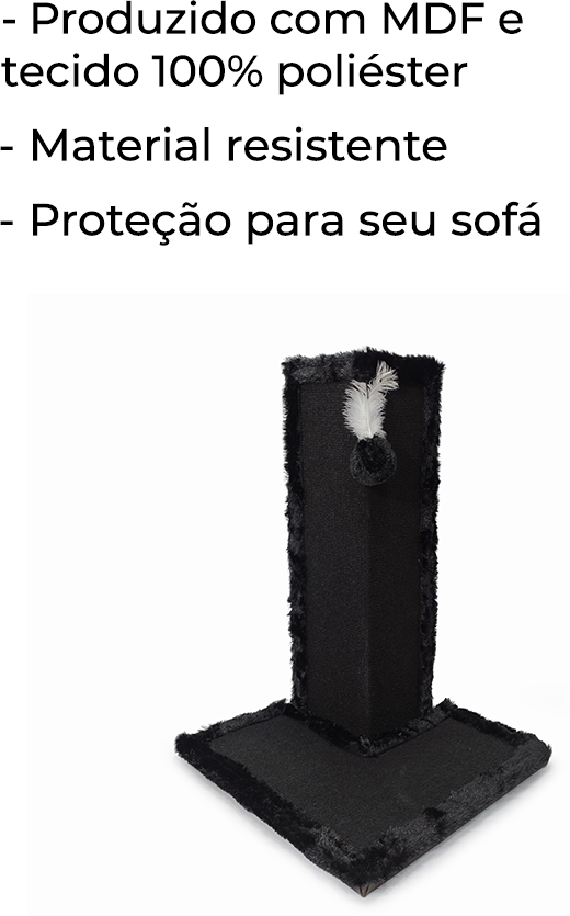Brinquedo Arranhador Sofá Preto - Tam. Único