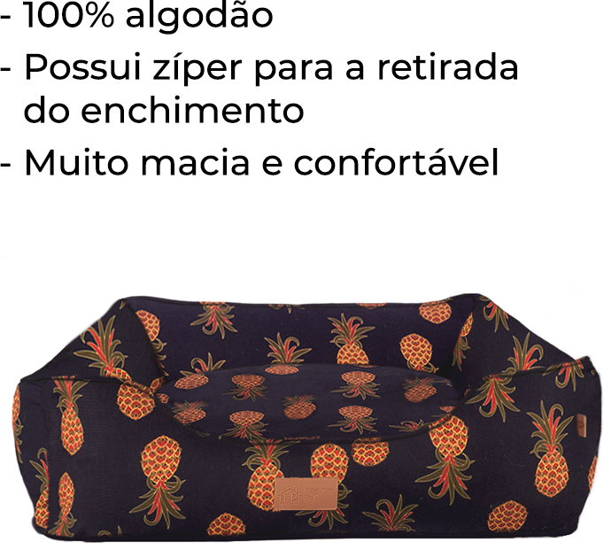 Cama Fábrica Pet Meu Brasil Abacaxi - Tam. P