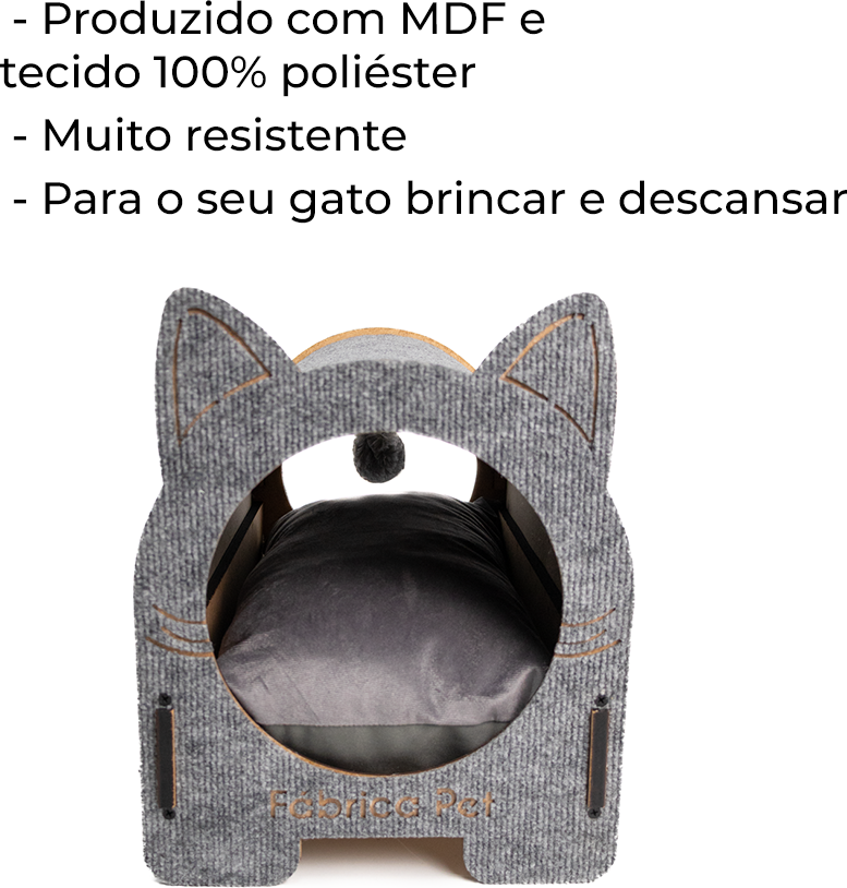 Arranhador Fábrica Pet Cama Iglu Cinza - Tam. Único