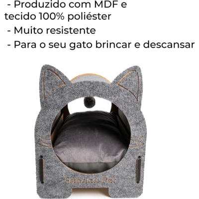Arranhador Fábrica Pet Cama Iglu Cinza