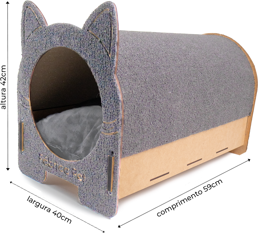 Arranhador Fábrica Pet Cama Iglu Cinza - Tam. Único