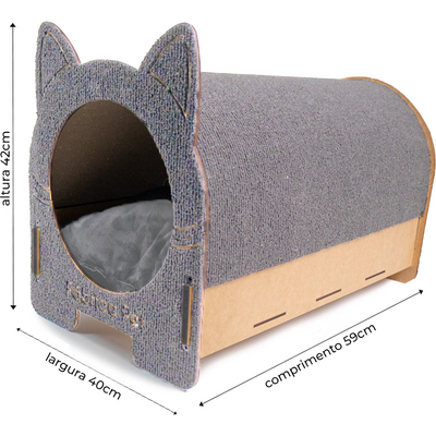 Arranhador Fábrica Pet Cama Iglu Cinza